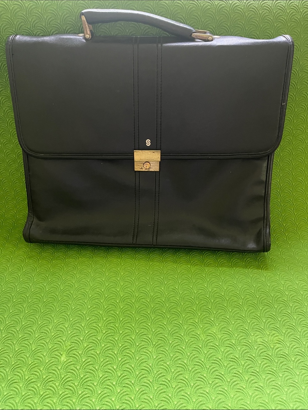 Classic Black Leather Briefcase Sudhaus vintage - Men Bags